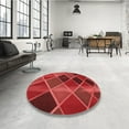 thumbnail image 4 of Ahgly Company Tapis d'Intérieur Lavable en Machine Carré Rouge Transitionnel, 7 Pieds Carré, 4 of 7
