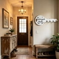 thumbnail image 5 of Wooden Key Holder Wall Mounted Key Rack With 4 Hooks Welcome Home Key Shaped Farmhouse Entryway Decorative Organizer, 5 of 6
