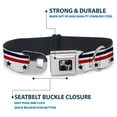thumbnail image 4 of Buckle-Down Pet Collar, Dog Collar Metal Seatbelt Buckle, Americana Stars Stripes White Blue Red, 15 to 24 Inches 1.0 Inch Wide, 4 of 8