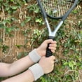 thumbnail image 4 of COUVER 2.5 Inch Solid Terry Cotton Athletic Sweat Wristbands White 2 Pairs (Mens), 4 of 9