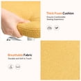 thumbnail image 3 of 14 Karat Home Office Chair Armless Fabric Vanity Desk Chair with Adjustable Height for Adults, Mustard, 3 of 7