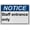 Warning Sign 1, variant on Industrial ANSI Horizontal Employees Only Sign - 8"x12" Weatherproof, UV Resistant for Indoor/Outdoor Workplace (Office staff only Keep door closed)