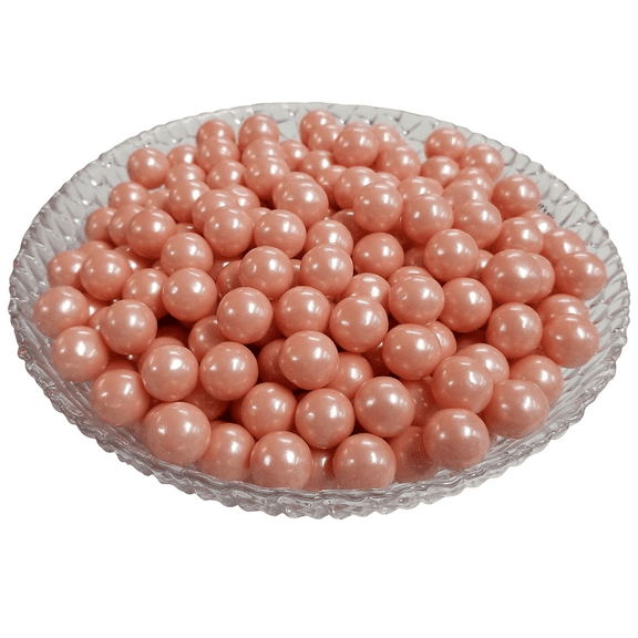 Naturejam Gumballs Glimmer Pink Bubble Gum 2 Pounds bulk size 0.5 inch Mini Gumballs