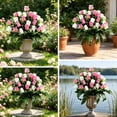 thumbnail image 2 of Artificial Cemetery Flowers, Gravesite Decoration Roses, Memorial Bouquets with Cemetery Vase, Vibrant and Long-Lasting Colors G ZZyuan, 2 of 6