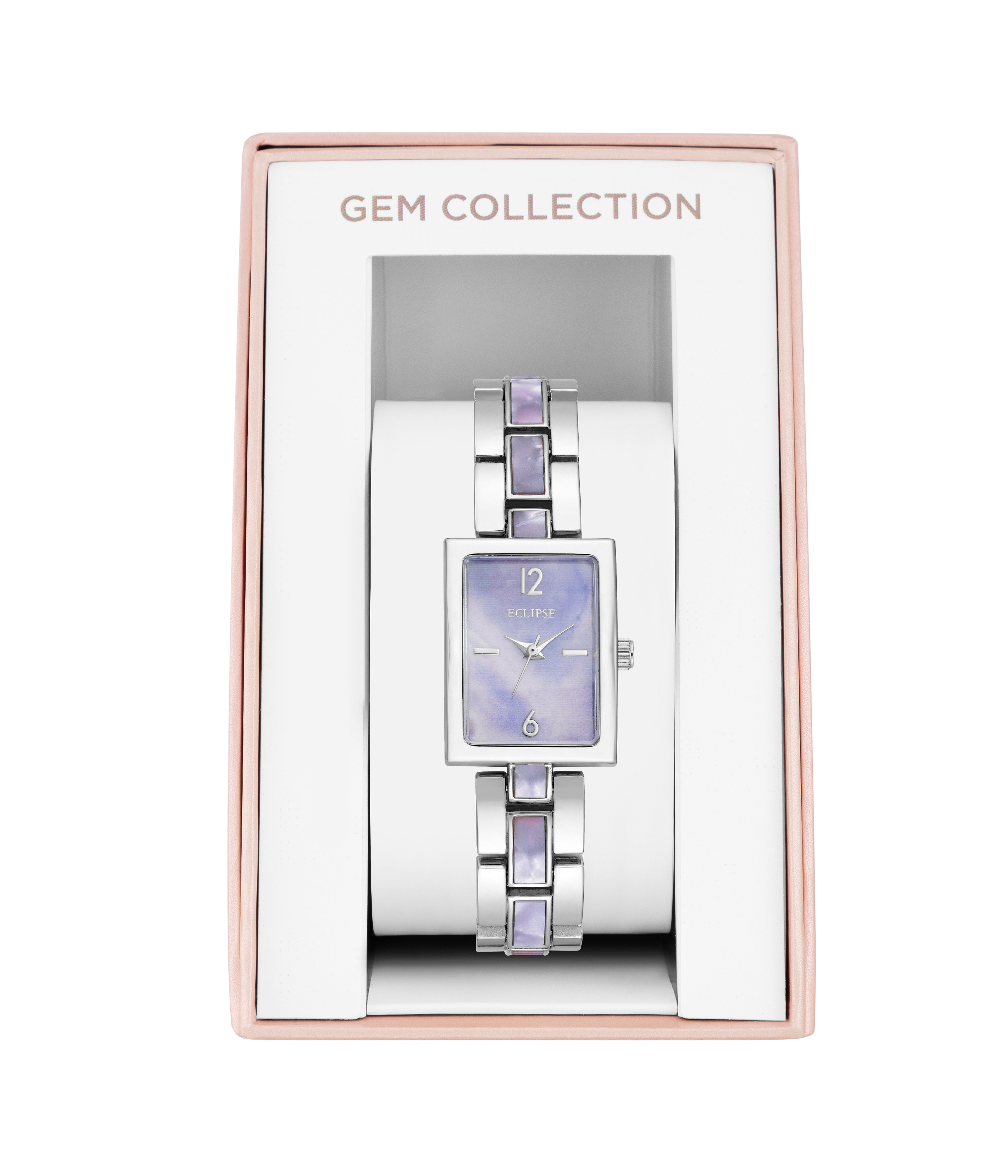 Eclipse Ladies Adult Lavender Dial Tank Watch