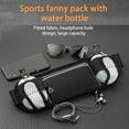thumbnail image 3 of Fanny Pack Reflective Strip Zipper Closure Hidden Headphone Hole Waterproof Breathable Phone Belt Bag Fitness Equipment-One Size,B, 3 of 8