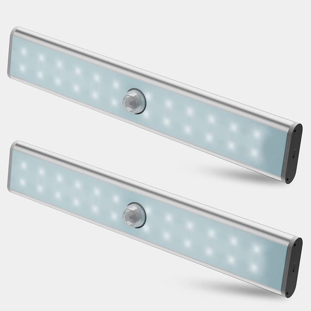 Luz de sensor de movimiento LED recargable, luz de armario inalámbrica, lámpara de mano de emergencia, luz de noche para niños, acento, blanco frío 6000K Ofspeizc LHH-0204
