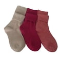 thumbnail image 2 of Lian LifeStyle Children 3 Pairs Pack Wool Socks Solid Color Size 0M-1YRose, Orange, Beige, 2 of 4
