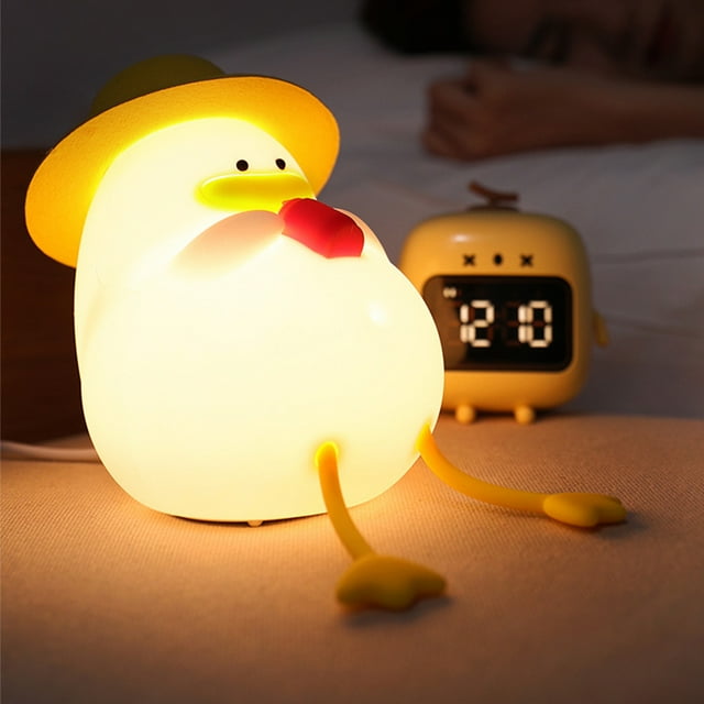 Lámpara de silicona Jadeshay Luz nocturna de pato LED USB