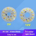thumbnail image 2 of Chip LED SMD de bajo voltaje de 5 V y 12 V, lámpara de dos colores segmentada tricolor, placa de luz, bombilla, fuente de luz redonda, 2 of 5
