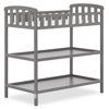 Dream On Me Emily Changing Table with Safety Rail for Infants, Steel Grey, Pine Wood
