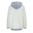 thumbnail image 2 of Gibobby Sudadera oversize mujer, Sudadera con Capucha Eco Fleece Sudadera con Capucha para Mujer(Blanco,CH), 2 of 4