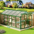 thumbnail image 6 of BouPower Greenhouse,Outdoor Greenhouses,Small Plant Green House With Roof Vent & Lockable Outward-Opening Swing Door,Polycarbonate Greenhouse,Walk In Greenhouses For Outside Indoor, 6 of 7