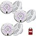 thumbnail image 3 of Sons Humides - Trois Paires de 6 Haut-Parleurs Coaxials RGB LED Recon XW-W 6.5 Pouces 60 Watts RMS avec Grilles Blanches XW, 3 of 4
