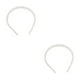 thumbnail image 3 of Diadema blanca resistente al desgaste Qarigey estilo Simple elegante con 4 perlas grandes 12 mm 2piezas, 3 of 5
