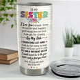 thumbnail image 4 of Sister Birthday Gifts from Sister Tumbler Life is Sweeter with a Sister Big Sister- 20oz Stainless Steel Insulated Travel Mug for Sissy Christmas Tumblers Gifts from Brothers, Sisters, 4 of 6
