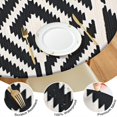 thumbnail image 3 of Boho Round Tablecloth with Mandala Floral Print – Elastic Fit, Washable, Wrinkle-Free, Anti-Slip, Ideal for Dining and Outdoor, 3 of 4