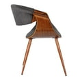 thumbnail image 3 of Butterfly Mid-Century Dining Chair in Walnut Finish and Charcoal Fabric, 3 of 8