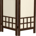 thumbnail image 3 of Oriental Furniture 5 1/2 ft. Tall Window Pane Fabric Room Divider, burnt brown, 6 panel, 3 of 3