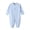 Light Blue, variant on Chenyin Baby Infant Cotton Onesies Pajamas for Boys Girls Solid Colour Bodysuits Sleepwear Newborn Boneless Jumpsuit Long Sleeve Romper for 0-12 Months