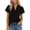 Black, variant on Business Casual Tops for Women Blouses Dressy 2026 Summer Short Sleeve Ruffle V Neck Work Office Blouse