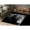 thumbnail image 2 of Black Rugs, Animal Rugs, Nature Rug, Wild Bull Rugs, Door Mat Rugs, Area Rugs, Salon Rugs, Kitchen Rug, Bull Rugs, Luxury Rug, Large Rug, 1.7'x2.3' - 50x70 cm, 2 of 8