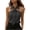 Dark Gray, variant on Women's Off Shoulder Tops Halter Neck Collar Sleeveless Casual Party Vacation Shirt Blouse, Black S