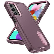 for Samsung Galaxy A16 5G Case Kickstand Durable 3-Layer Military Grade Protective Case Hybrid Silicone Heavy Duty Rugged Shockproof Screen Lip Raised Protection,
Purple Pink