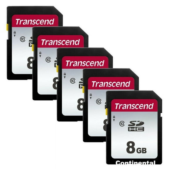 5 PACK Transcend TS8GSDHC10 5 x 8GB SDHC Class 10 Flash Memory Card