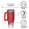 thumbnail image 4 of Red Christmas Snowflake Pattern Tumbler with Handle and Lid,40oz Double Wall Vacuum Insulated Tumbler,Cups Gift for Women and Men, 4 of 7