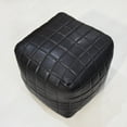 thumbnail image 4 of BBH Homes Handmade Black Leather Pouf Ottomans Square Goat Leather BBBACPF0023, 4 of 9