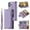 Purple, variant on Allytech Wallet Case for iPhone 17, [Card Slots] [Zipper Pocket] [Kickstand Function] Grid Pattern PU Leather Shockproof Magnetic Clasp Case with Wrist Strap & Shoulder Strap, Blue
