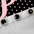 thumbnail image 4 of Manfei Cute Coquette Bow Knot Blackout Curtains,Cartoon Alphabet P Window Curtains Pack of 2 (38x45 Each), 4 of 6
