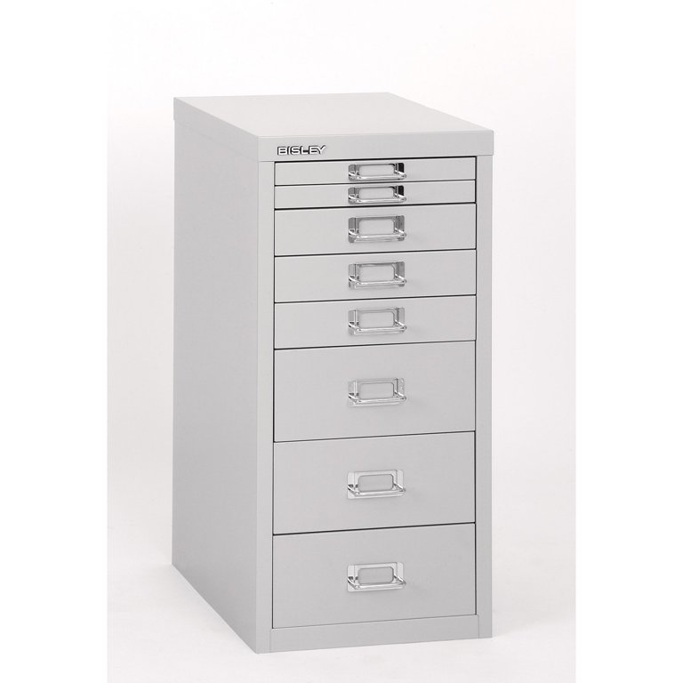Bisley 5-Drawer Steel Cabinet, 13H x 11W x 15D, Steel Blue
