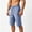 #0314-Blue, variant on Ceisia Men's Casual Cargo Shorts Elastic Waist Drawstring With Multi Pockets Quick Dry Solid Color Work Shorts Blue XL Gift