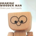 thumbnail image 2 of CYFW 2026 New Shaking Wooden Man Figurine,Wooden Figure That Sways Handmade Car Dashboard Decor,Charming Little Wood Figure That Sways Shake Your Feet Happily Wood Toy Gifts Shaking Feet Wooden Doll, 2 of 7