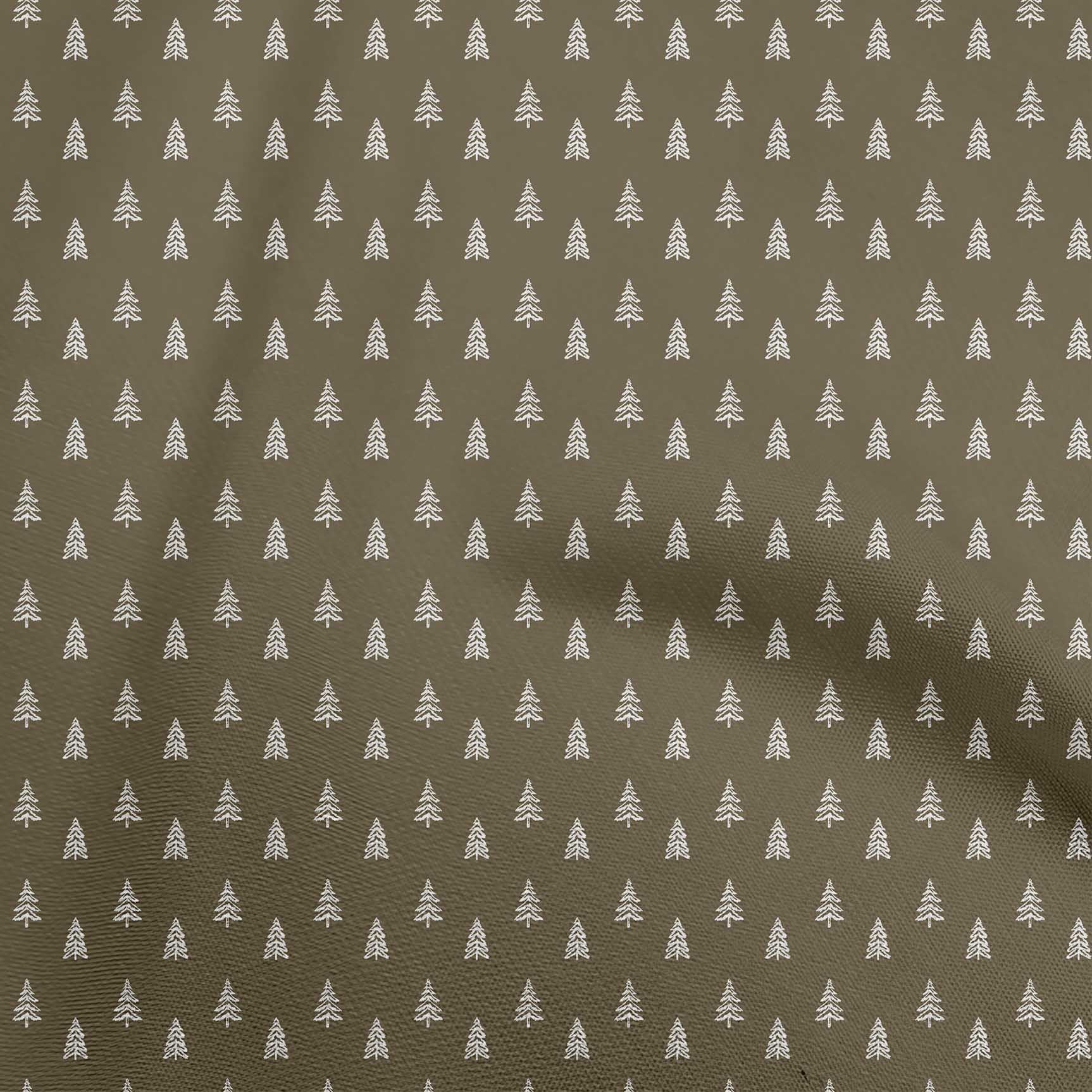 oneOone Georgette Viscose Brown Fabric Christmas Fabric For Sewing Printed Craft Fabric By The Yard 42 Inch Wide