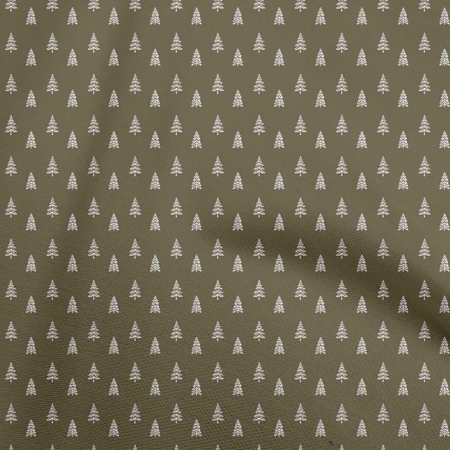 oneOone Rayon Brown Fabric Christmas Fabric For Sewing Printed Craft Fabric By The Yard 56 Inch Wide