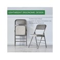 thumbnail image 5 of CodYinFI Pack of 2 (Fabric/Vinyl) Steel Frame Metal Foam Padded Folding Chairs (Black, Gray, White) (2-Pack - Vinyl Black), 5 of 6