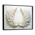 thumbnail image 2 of Designart "Feathered Monochrome Wreath" Wreath Floater Framed Canvas Art Print, 2 of 5