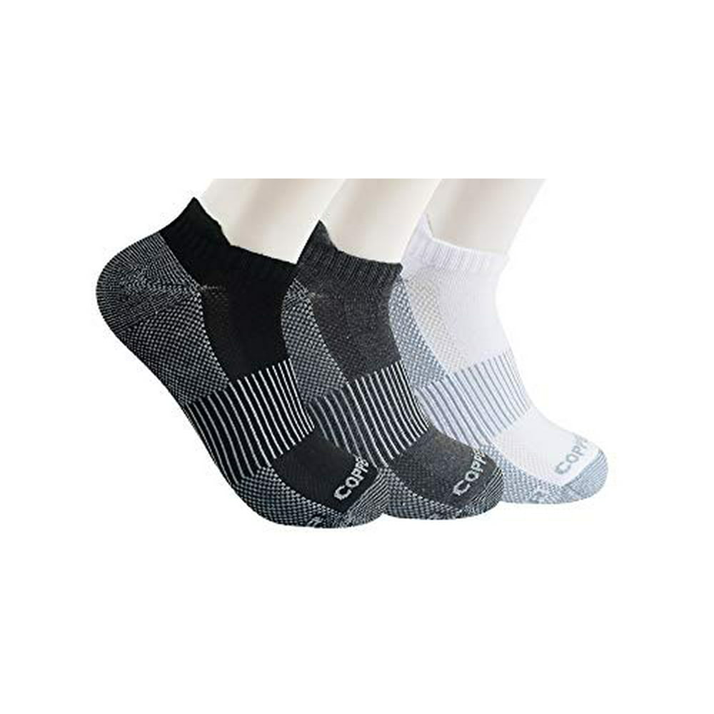 Copper Fit - Copper Fit Pro 3-Pack Men's Sport Ankle Socks (Multi ...