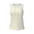 thumbnail image 4 of Easygdp White And Gold Geometry Women's Workout Tank Top, Running Top, Hiking Shirt, Quick-Dry for Running, Yoga, Hiking - Medium, 4 of 9
