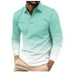 thumbnail image 2 of Blusa y camisa de manga larga con cuello vuelto para hombre, informal, a la moda, con estampado de rayas y botones, de poliéster., 2 of 7