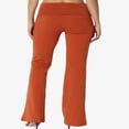 thumbnail image 2 of Pantalon de Yoga Décontracté pour Femmes Grande Taille, Basique, Taille Repliable, Confortable, en Coton Extensible, Coupe Bootcut, 2 of 7