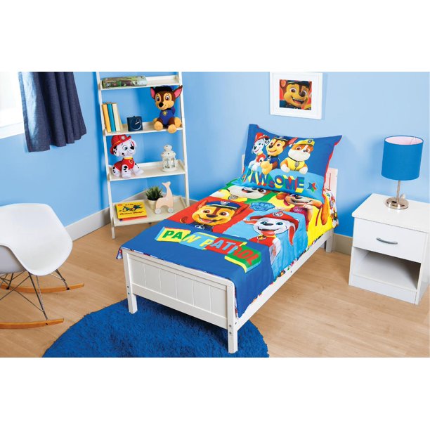 Paw Patrol "Pawsome" 4 pc Toddler Bed Set