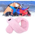 thumbnail image 3 of ZOUSSIQI Heating Scarf, USB Powered Winter Warm Scarf, Comfortable Neck Scarf, Cordless Heated Neck Warmer for Neck Pain Relief, Pure Color Heated Neck Wrap for Adult Elderly (Pink) CA919-18336, 3 of 9