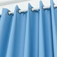 thumbnail image 6 of WRITWAA 1Pack Thermal Insulated Drapes Blue Rectangular Textured Grommet Curtains for Homeowners 100x98in, 6 of 8