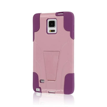 Polycarbonate Silicone (Samsung Galaxy Note 4 Case, MPERO IMPACT X Series Dual Layered Tough Durable Shock Absorbing Silicone Polycarbonate Hybrid Kickstand Case for Galaxy Note 4 [Perfect Fit & Precise Port Cut)