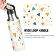 thumbnail image 4 of Yayeee 20oz Insulated Water Bottle Double Wall Stainless Steel with Flip Straw Lid, Beige Simple Shapes, 4 of 7