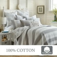 thumbnail image 4 of Levtex Home - Nantucket King Quit Set - Striped Coastal - Grey & White - Quilt Set Size 106x92in. and two shams 20x36in. - Reversible - Cotton Fabric, 4 of 5